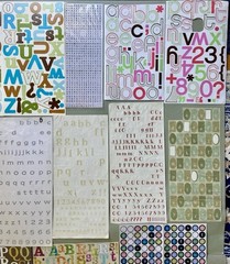 Lot of 46 Incomplete Sticker Sheets NRN, American Crafts, Etc