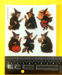 Vintage Style Halloween Witches Sticker Sheet Style 2