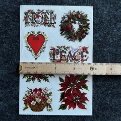 Holiday Greens Noel Peace Christmas Sticker Sheet PSX Design Scrapbooking