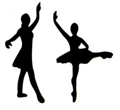 11 BALLET DANCER /DANCERS SILHOUETTE DIE CUT/ CUTS MEN & WOMAN DANCING, CLIPART