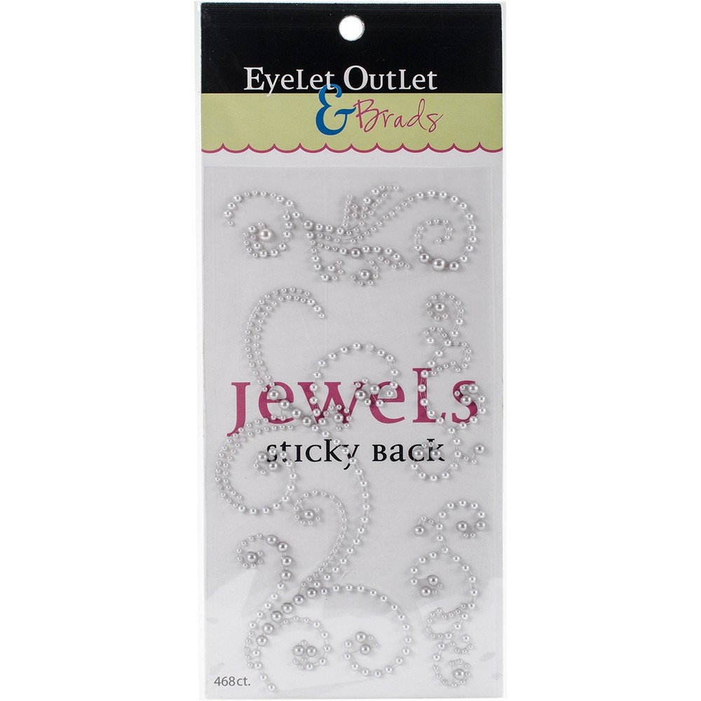 Bling Self-Adhesive Pearl Swirls 468/Pkg Silver