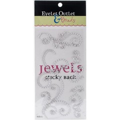 Bling Self-Adhesive Pearl Swirls 468/Pkg Silver