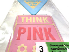 Sticko 3D Metal Stickers Baby Daddy’s Little Girl Lullaby Lane Think Pink 3pc