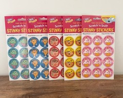 TREND Stinky Stickers Scratch N Sniff Retro Stickers x 5 Packs! FREE SHIP!