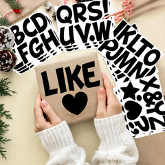 204Pcs Large Letter Stickers 4 Inch Alphabet Stickers 24 Sheets Bulletin Board