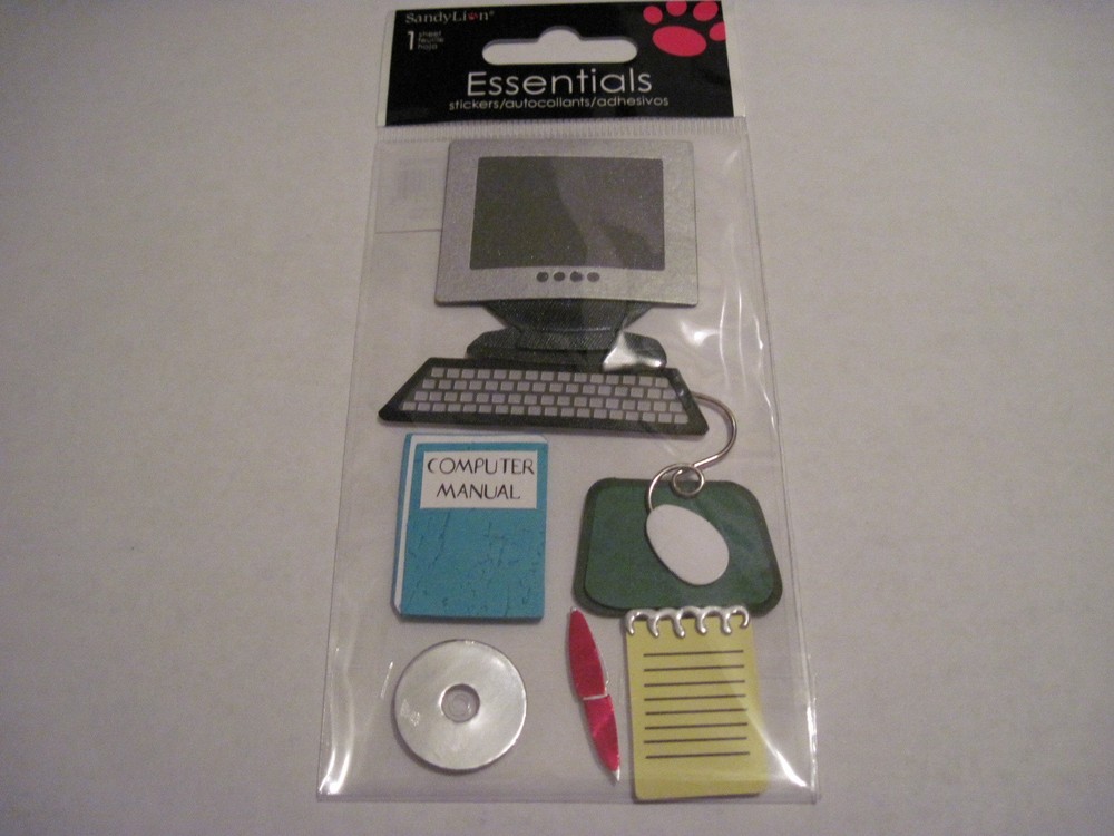 Crafts Stickers School Computer Monitor Keyboard Mouse Pad Disk Manual Pad Pen