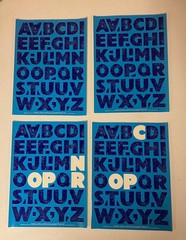 Lot of 48 Sheets of Self-adhesive Alpha Letters for Scrapbooking & Crafts