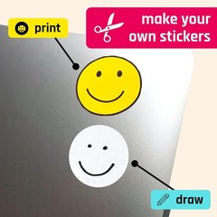 High-Quality 30 Sheet Printable White Sticker Paper for Inkjet/Laser Printing