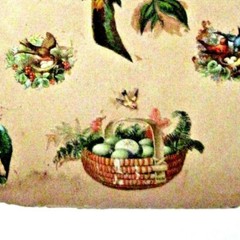 Lovely 1800-1900’s 2-Sided Die Cut Album Page w/ Butterflies, Children & Birds *