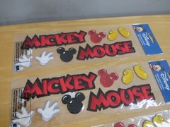 8 Disney Embroidered Stickers Mickey Mouse Pluto Lot A