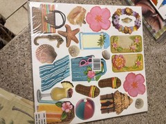 New Scrapbooking Items – Island Themed- Stickers and Themed Pages