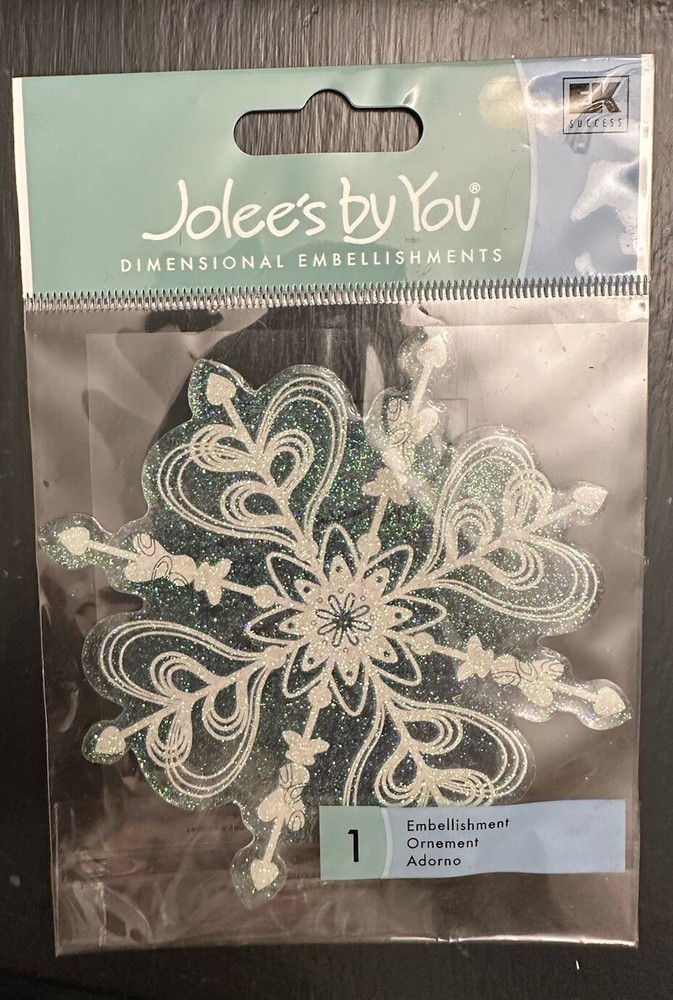 Jolee’s Boutique Large White Snowflake Dimensional Sticker Scrapbooking Crafts