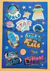 Space Exploration Scrapbooking Sticker Single Sheet