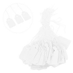 200Pcs Hanging Price Label White Paper for Jewelry Shop and Supermarket Use
