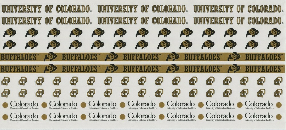 University of Colorado Buffaloes WHITE-EDGE NCAA Border Scrapbook Stickers 12″