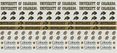 University of Colorado Buffaloes WHITE-EDGE NCAA Border Scrapbook Stickers 12″