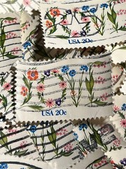 LOVE & HEARTS Vintage Bundles Used Stamps – 25 / packet – choose your favorite