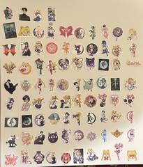 Sailor Moon 84Pc Waterproof Vinyl Stickers Decals Water Bottle Party Favors