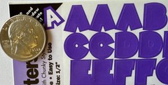 PURPLE SHADOW CHUNKY ALPHABET Stickers(2sheet)Making Memories •Letters•Number•