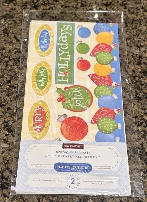 Close to My Heart HOLLYDAYS My Stickease Assortment Stickers Christmas