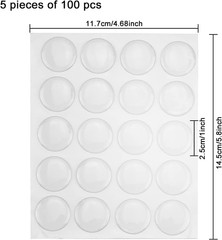 100 PCS Epoxy Stickers, 1 Inch Clear Dome Seal Stickers for Bottle Caps, Resin A