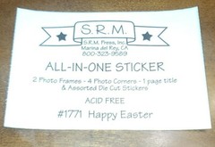 SRM Press, HAPPY EASTER, sticker sheet, Cute bunny, Easter basket, Easter Eggs