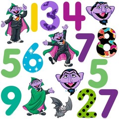 GRAPHICS and MORE Sesame Street Count Von Count 50ct Stickers
