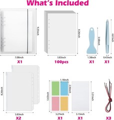 Reusable Sticker Album with 100 Sheets, Collecting Book with Pockets, A5