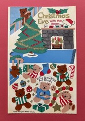Vintage Sandylion Christmas Eve With The Bears Maxi Activity Sticker Sheet READ!
