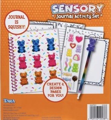 Squishy Gummy Bear Sensory Notebook Journal w/ Pen Topper Stickers Kids Fidget