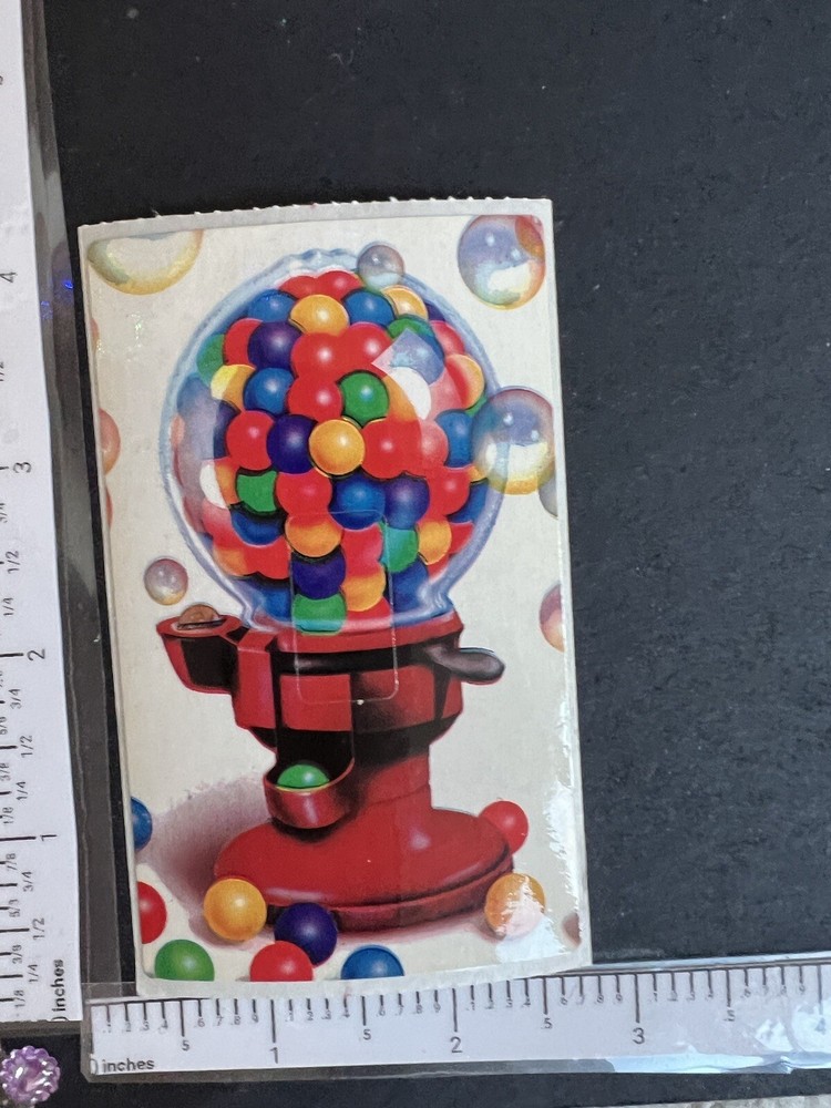 Vintage 80s Sticker Lisa Frank Gumball Gum ball Machine Light Switch Cover 4”x3”