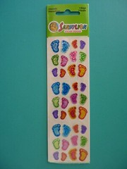 Sandylion Prismatic Stickers FOOTPRINTS Sealed Pkg (1) Sheet