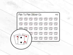 1410~~Playing Cards Poker/Game Night Planner Stickers.