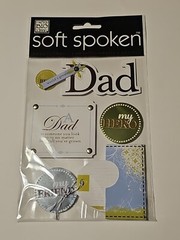 Soft Spoken WORLDS GREATEST My Friend & Hero DAD Fathers Daddy Scrapbook Sticker