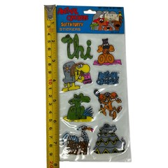 Animal Crackers Soft’N Puffy Sticker Sheet Sealed Vintage 1982 Gordy