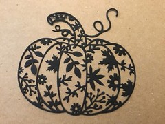 Large Fancy Fall Pumpkin Die Cut Embellishments 4” x 4-1/4” Choose Color 5 pcs