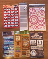 Lot of 15 Scrapbook Stickers-New.Martha Stewart, Rusty Pickle, Flair Design, Etc