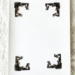 24Pieces Vintage Frame Corner Stickers, Scrapbook Decorative Paper Bronze