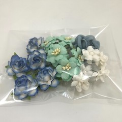 9 Packs Paper Flower Kit Wedding Gift bouquet Scrapbook (TH/9-Multi Colors A1)