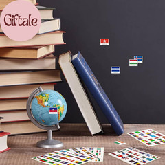 960 Pieces World Flag Stickers 192 Country Flags of the World Mini Flags Passpor