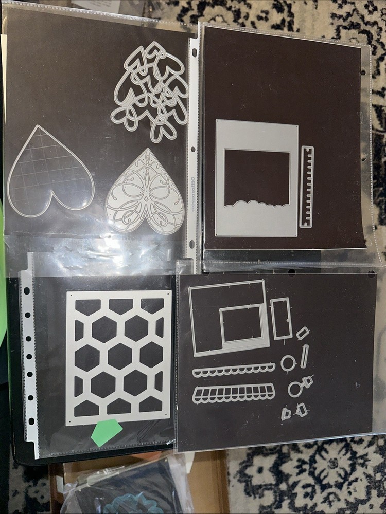 Thin Die Cut Lot For Paper crafting + More Hexagons Hearts Frames Borders