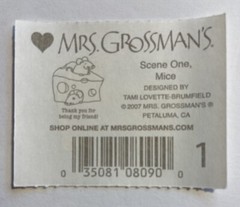 Mrs Grossman’s Lot of 2 Modules Scene One, Mice Cheese Stickers 2007 Scrapbook