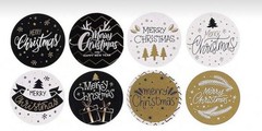 40 PCs Round 1 Inch Merry Christmas Stickers Business Envelope Seals Gift Tags