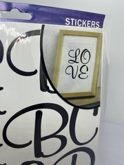 Sticko Alphabet Stickers 121/Pkg-Script – Extra Large – Black