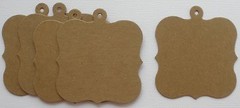 {4} BRACKET CHARM – Label / Tag – Bare Chipboard Die Cuts – 2 1/4″ x 2 1/2″