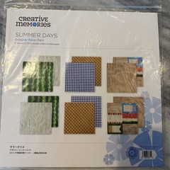 Creative Memories Summer 12×12 Lot Fast2Fab Pages Paper Stickers Embellishments