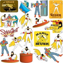 SPACE GHOST VARIETY DIE CUT VINYL 50 CT STICKER PACK