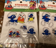 Vintage Smurfs Smurfette Assortment Puffy Stickers Lot of 3 MIP