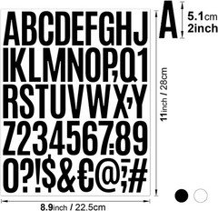 8 Sheets of Bright Orange Vinyl Letter & Number Stickers for Creative Projects