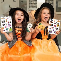 342 Pcs Halloween Stickers, Self Adhesive Pumpkin Witch Candy Stickers Halloween